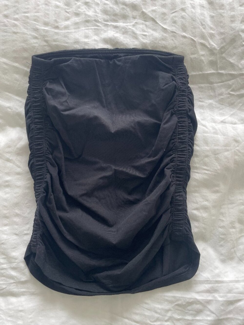 TNA Black Ruched Bodycon Skirt size small